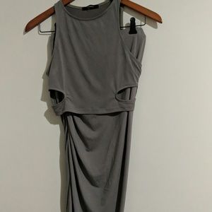 Crop top and asymmetrical skirt set